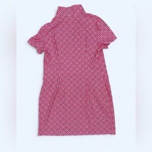 Jude Connally Fuchsia Geometric Midi Dress